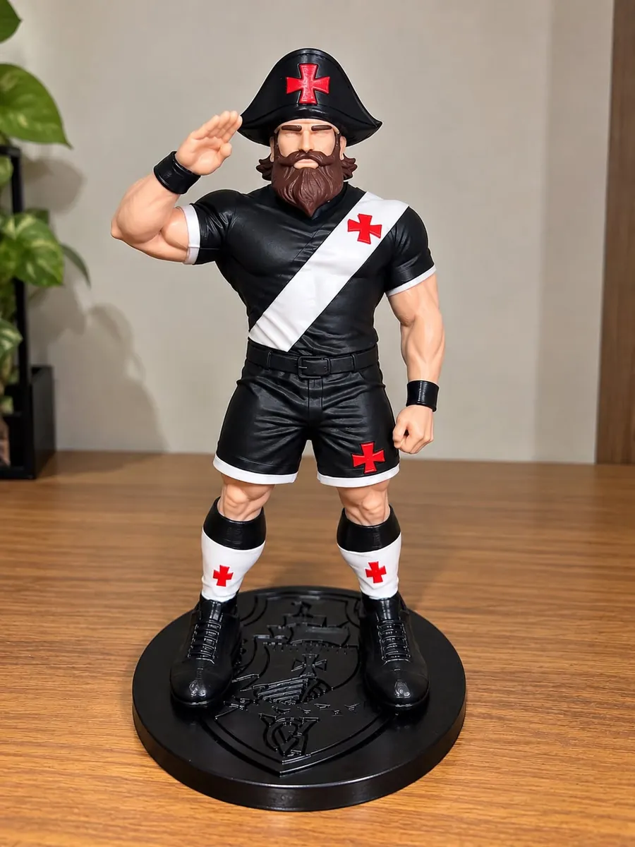 Almirante do Vasco, peça impressa em 3D pelo Ateliê 3D Criativo